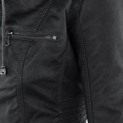 Bellini™ - Stylish Hooded Leather Jacket