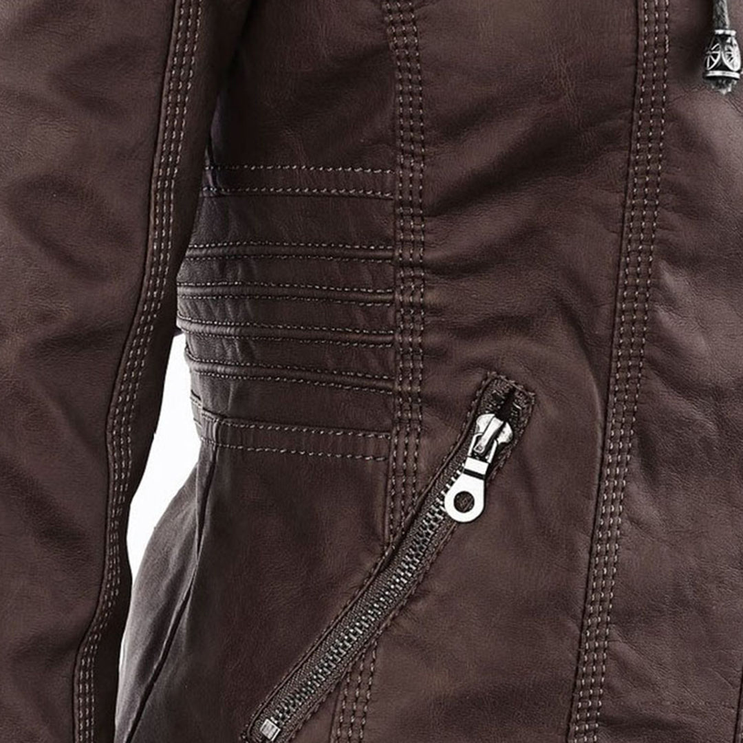 Bellini™ - Stylish Hooded Leather Jacket