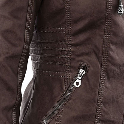 Bellini™ - Stylish Hooded Leather Jacket