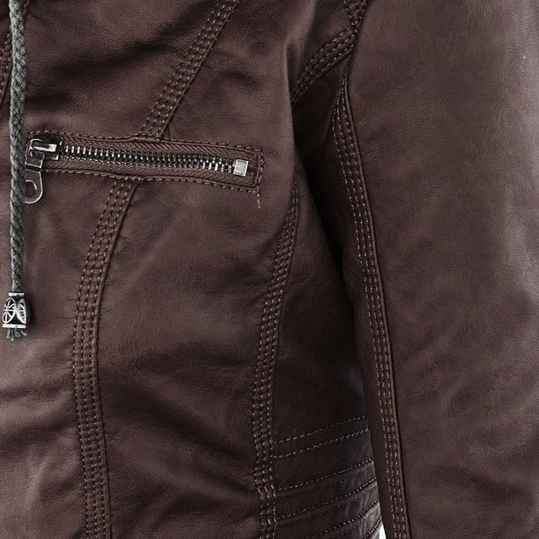 Bellini™ - Stylish Hooded Leather Jacket