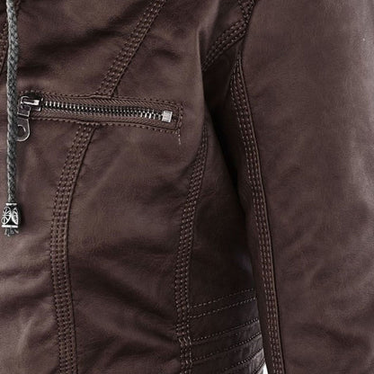 Bellini™ - Stylish Hooded Leather Jacket
