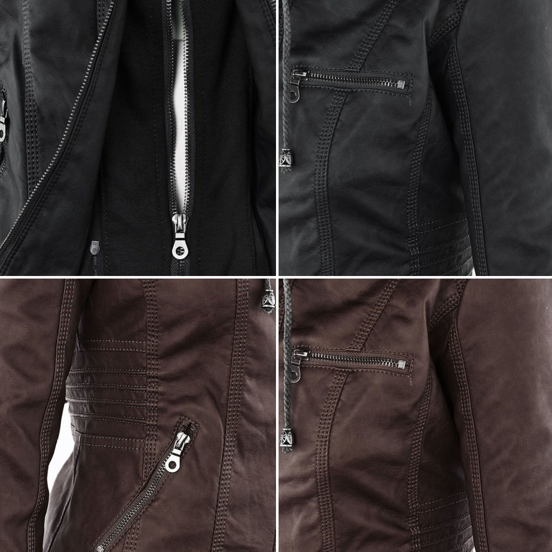 Bellini™ - Stylish Hooded Leather Jacket