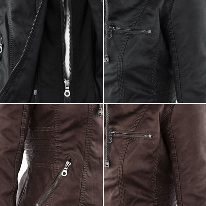 Bellini™ - Stylish Hooded Leather Jacket
