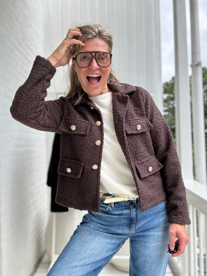 Naomi™ Tweed Buttoned Jacket