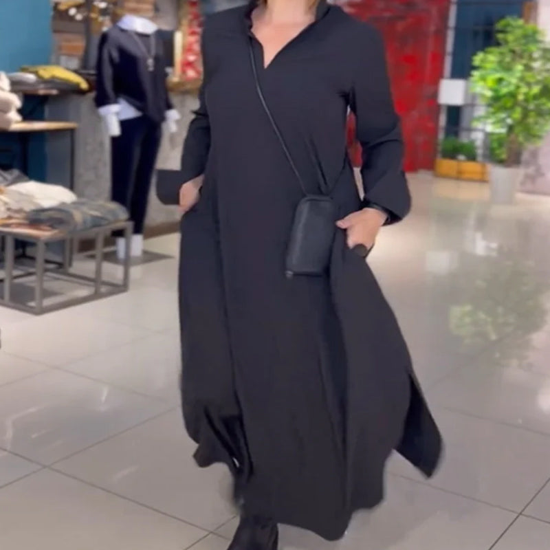 Anna™ - Plain Color Maxi Dress