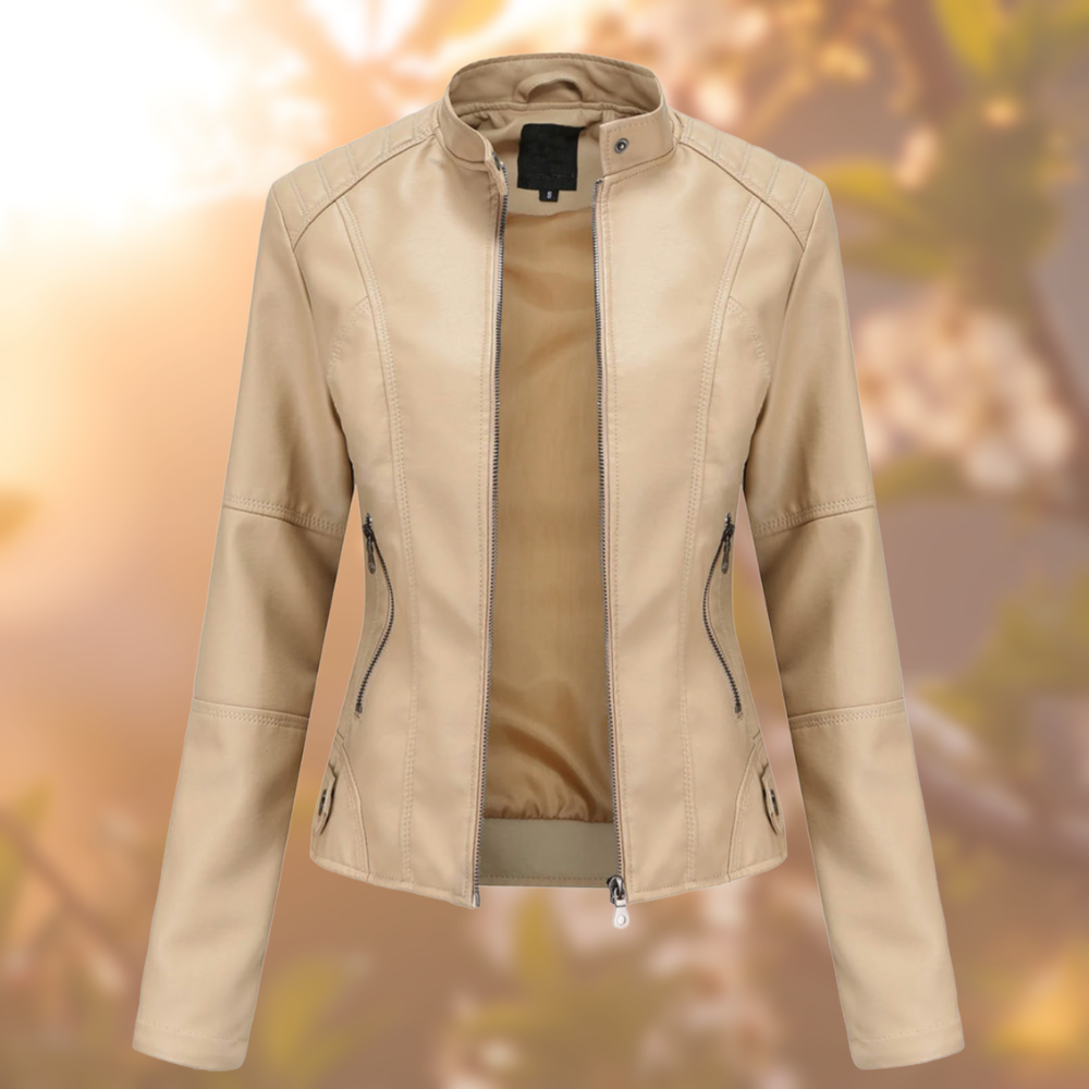 Sharlene™ - Modern Style Leather Jacket