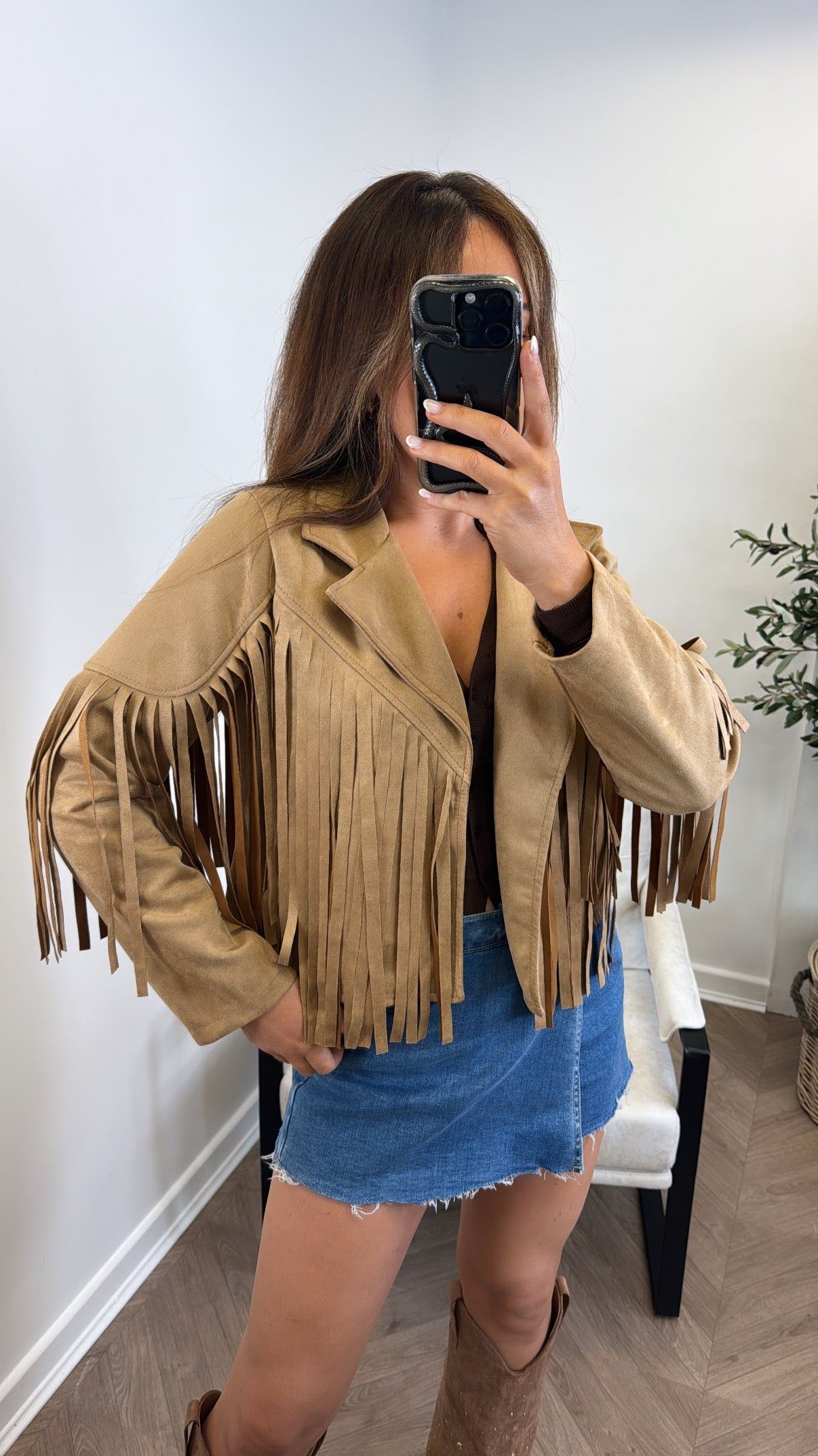 Erica™ Fringe Suede Jacket
