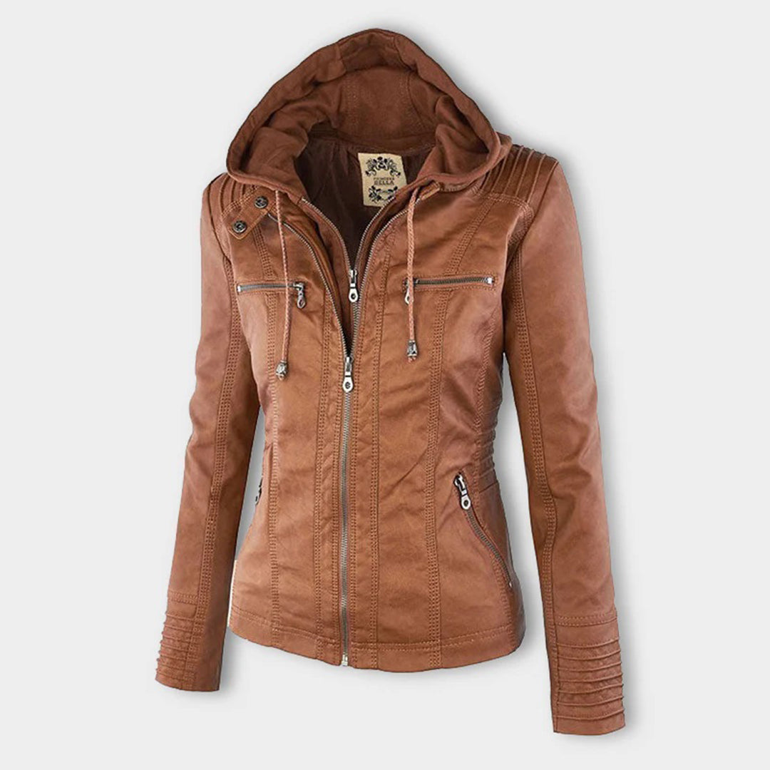 Bellini™ - Stylish Hooded Leather Jacket
