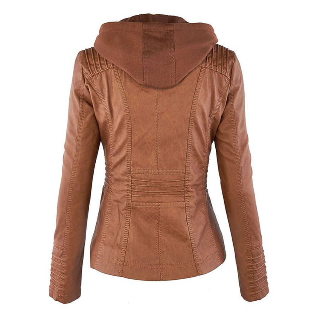Bellini™ - Stylish Hooded Leather Jacket