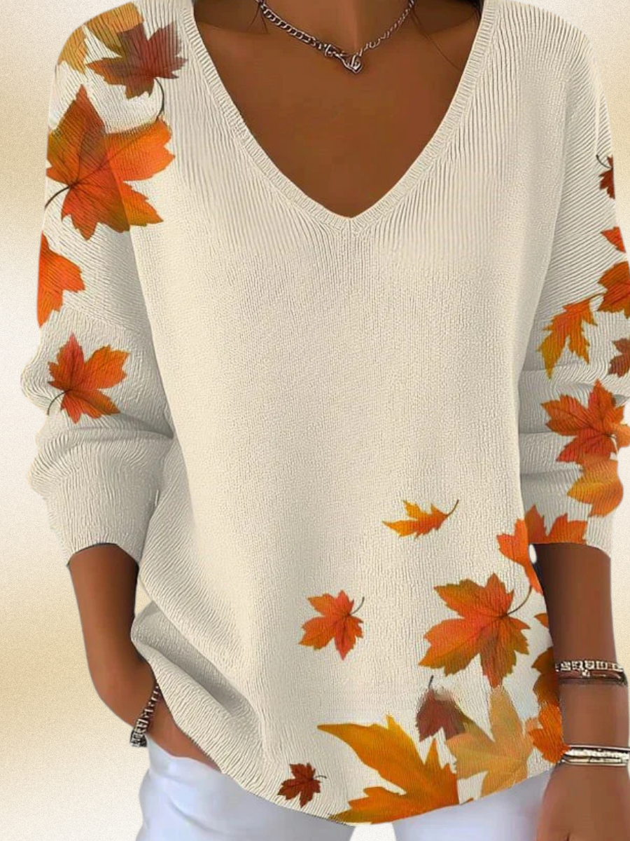 Serafin™ - Elegant V-Neck Winter Top