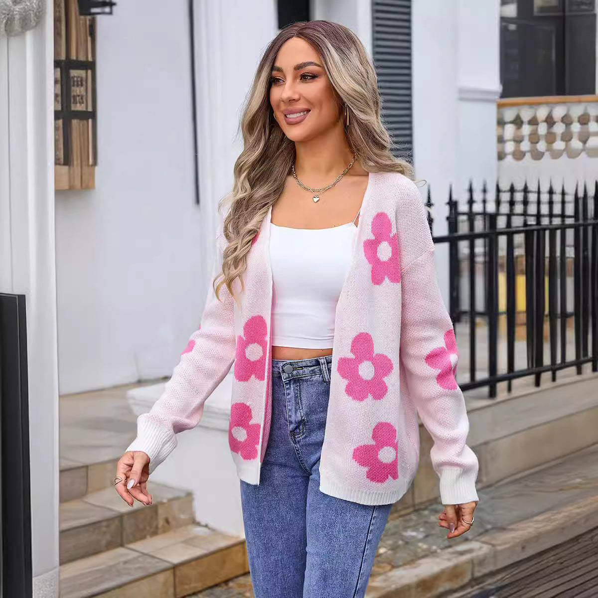 Floral Knit Cardigan | Together against Breast Cancer