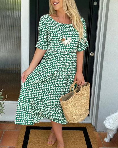 Mariam™ Ruffle Sleeve Midi Dress