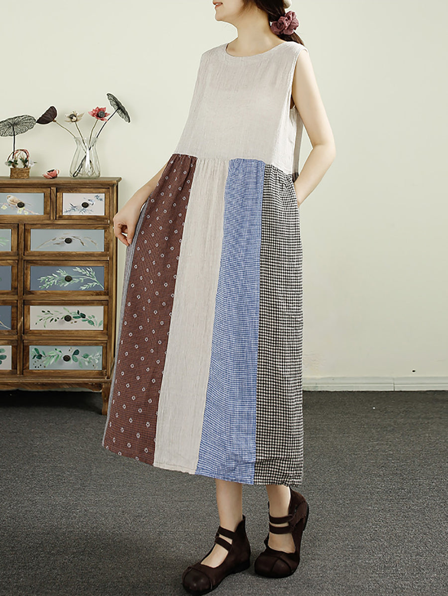 Elyse™ - Plaid Linen Dress