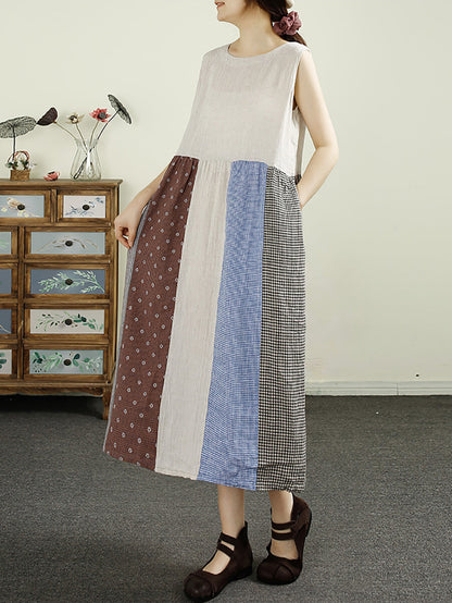 Elyse™ - Plaid Linen Dress