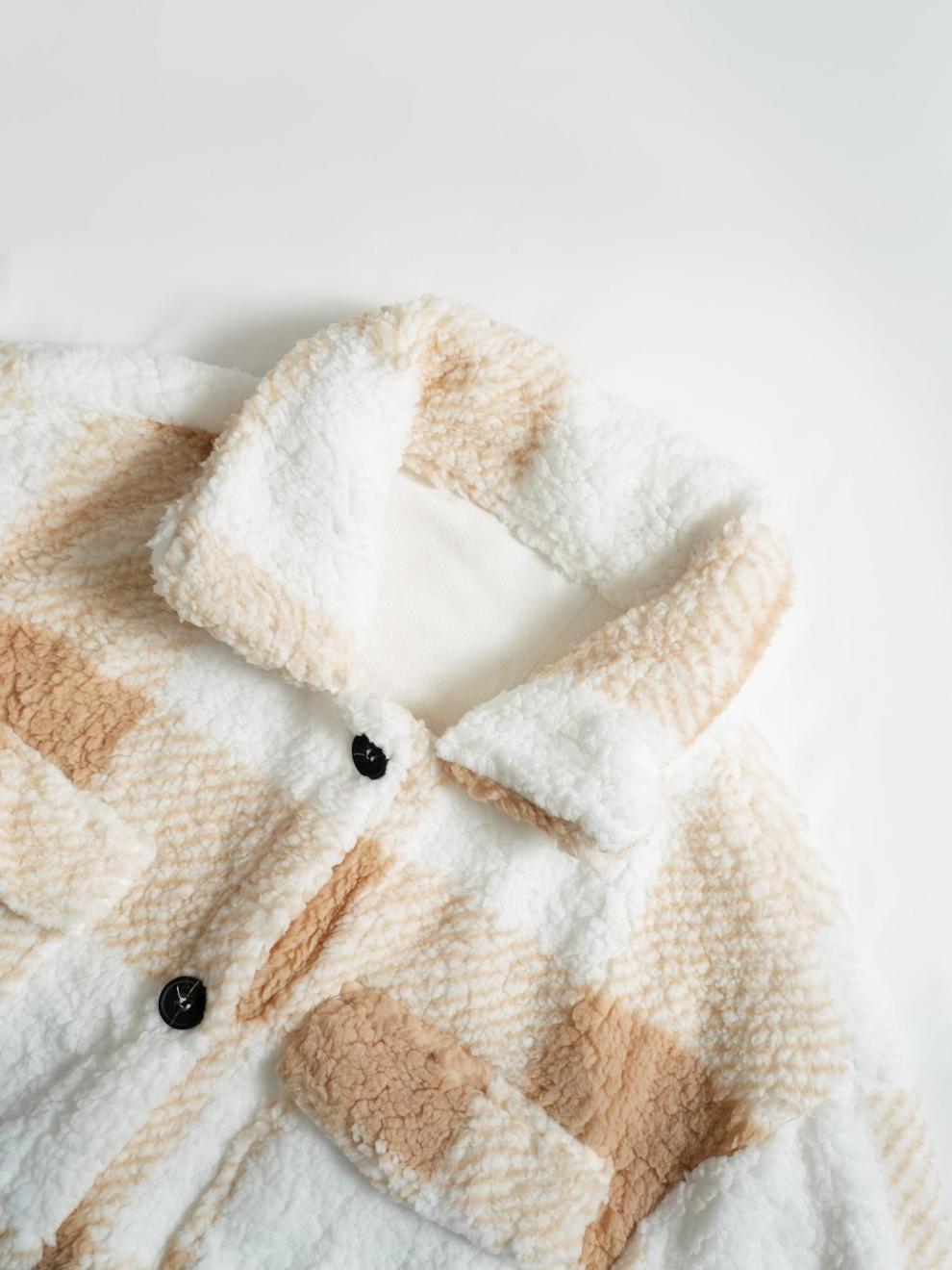 Liora™ - Checked long loose coat