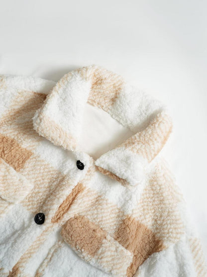 Liora™ - Checked long loose coat