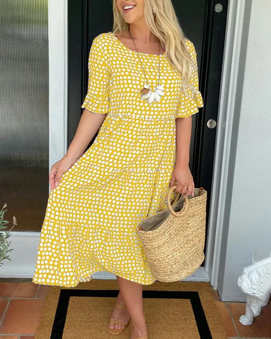 Mariam™ Ruffle Sleeve Midi Dress