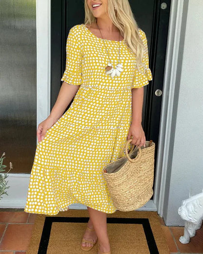Mariam™ Ruffle Sleeve Midi Dress