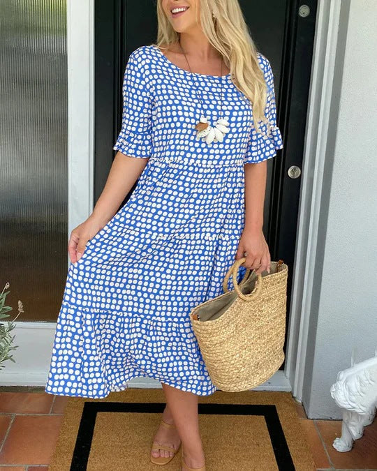 Mariam™ Ruffle Sleeve Midi Dress