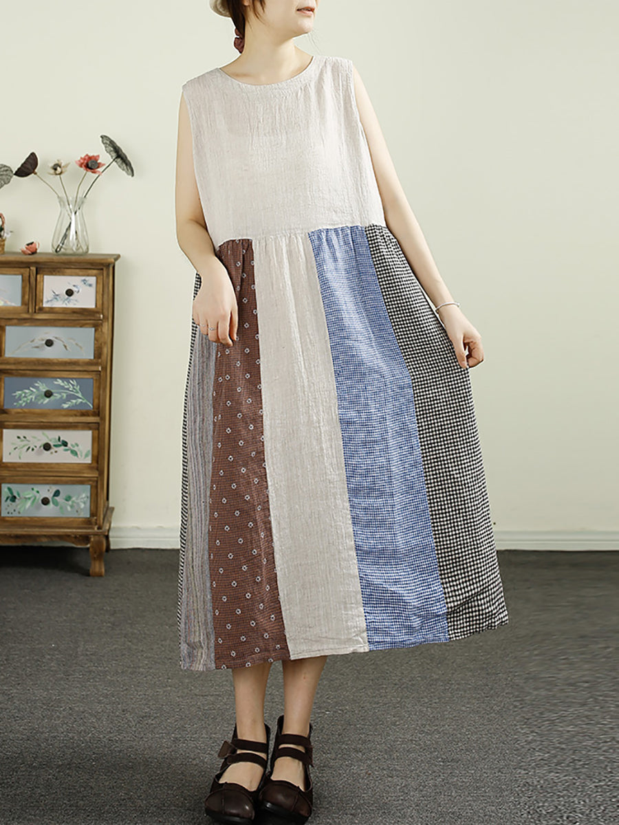 Elyse™ - Plaid Linen Dress