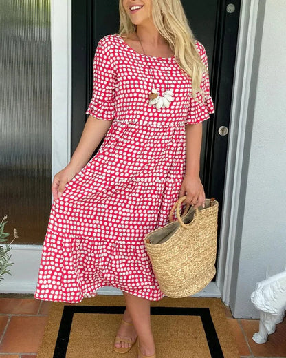 Mariam™ Ruffle Sleeve Midi Dress