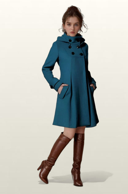 Grace™ - Long coat with hood