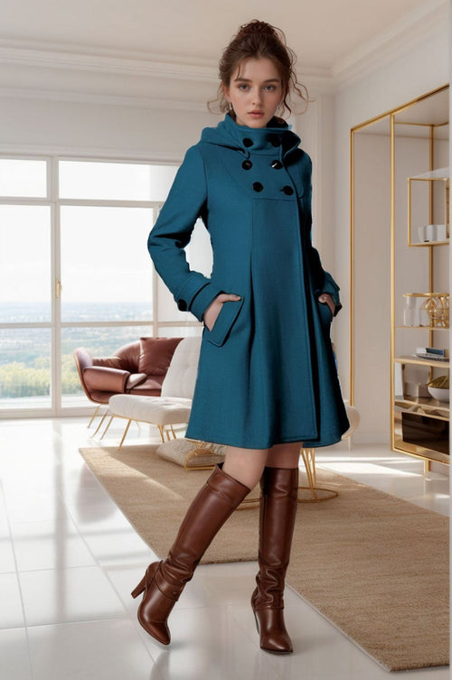 Grace™ - Long coat with hood