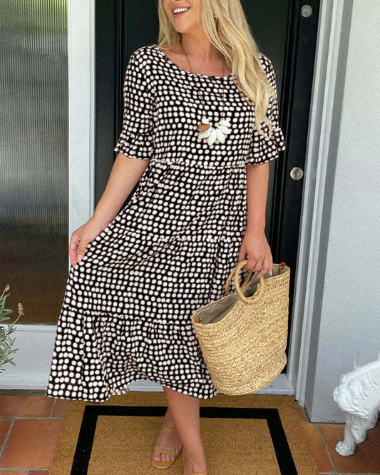 Mariam™ Ruffle Sleeve Midi Dress