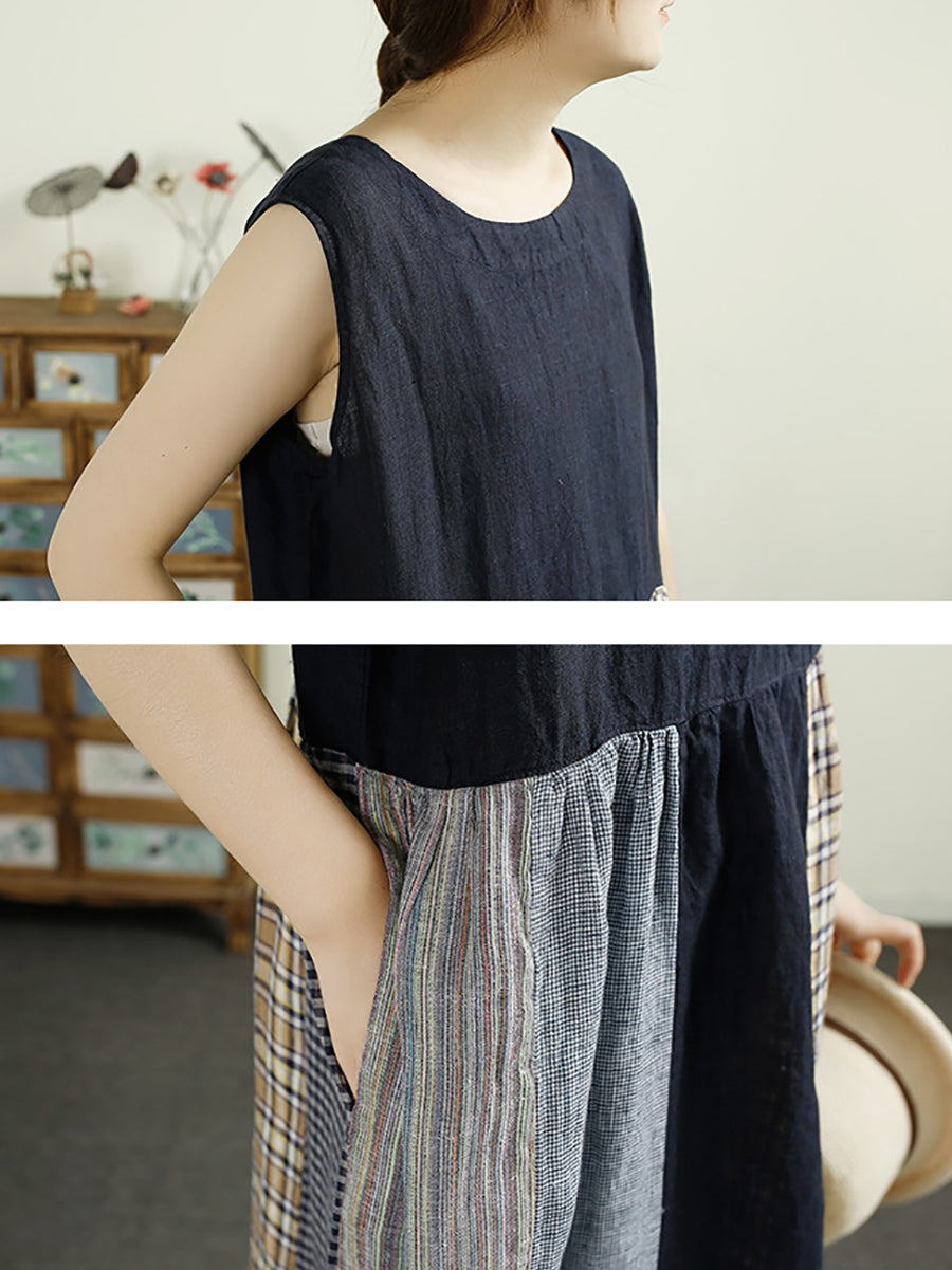 Elyse™ - Plaid Linen Dress