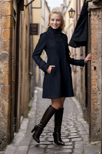 Grace™ - Long coat with hood