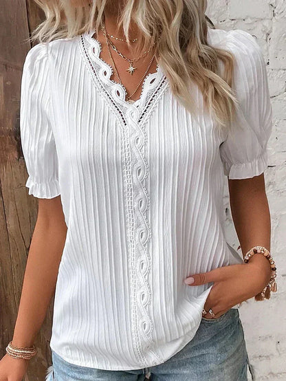 Beatriz™ - Elegant V-neck Blouse
