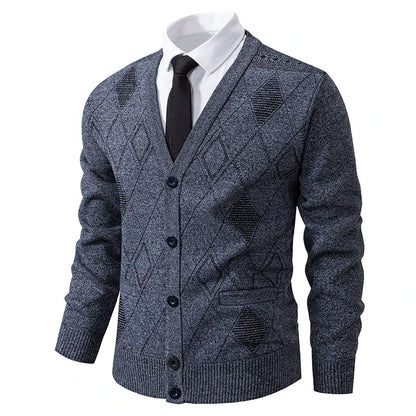 Preston™ - Diamond Pattern Knit Cardigan
