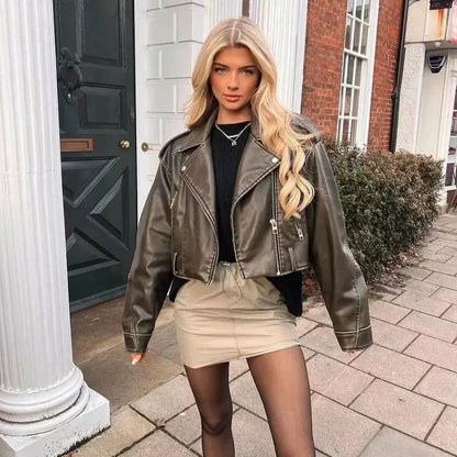 Cheska™ - Classic Leather Jacket