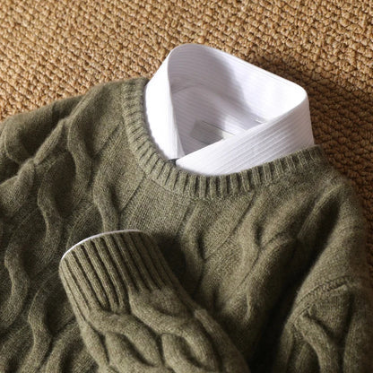 William™ -  Winter Textured Cable Knit Sweater