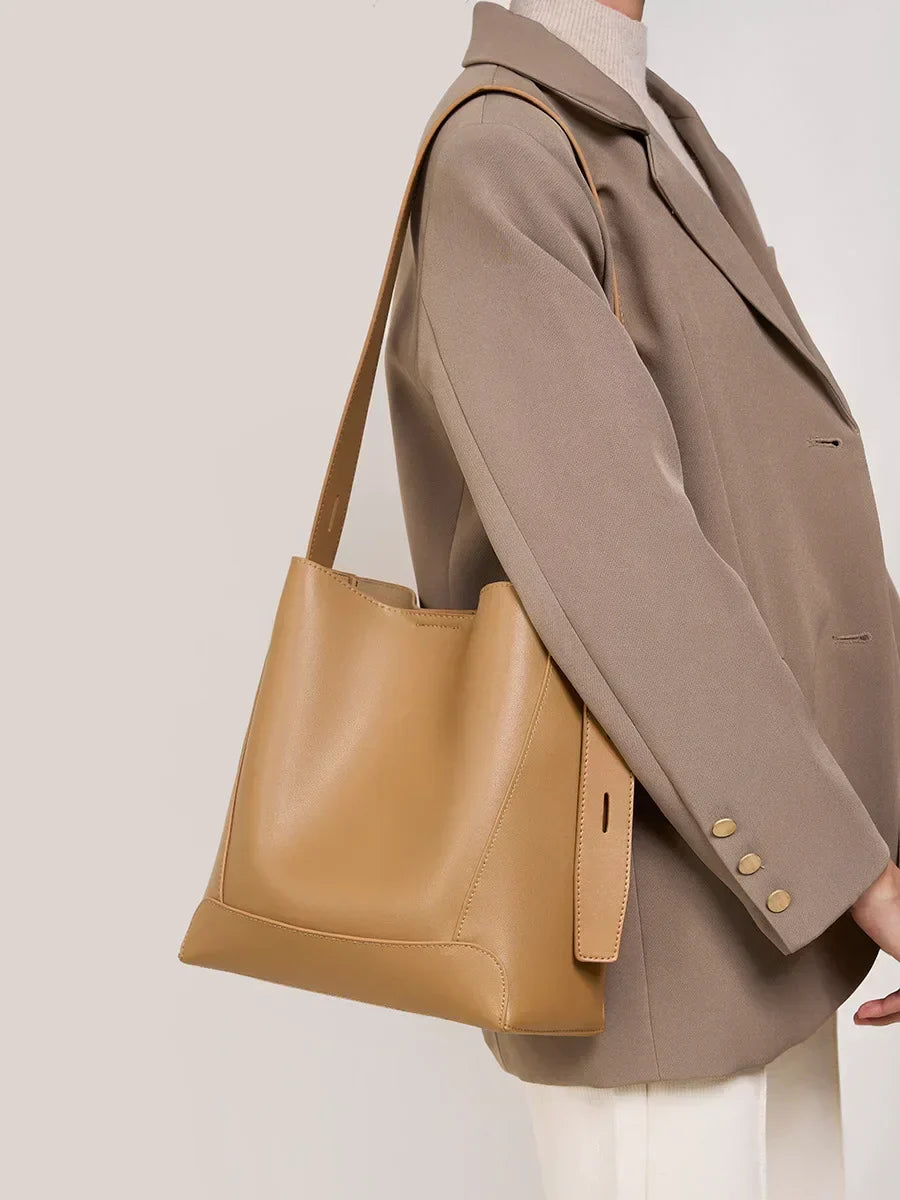 Tine™ - Elegant Sand Shoulder Bag