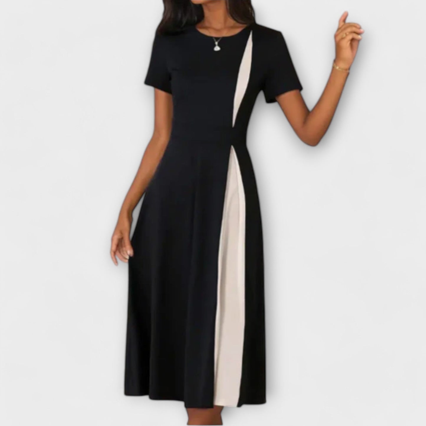 Anette™ – Elegant contrasting dress