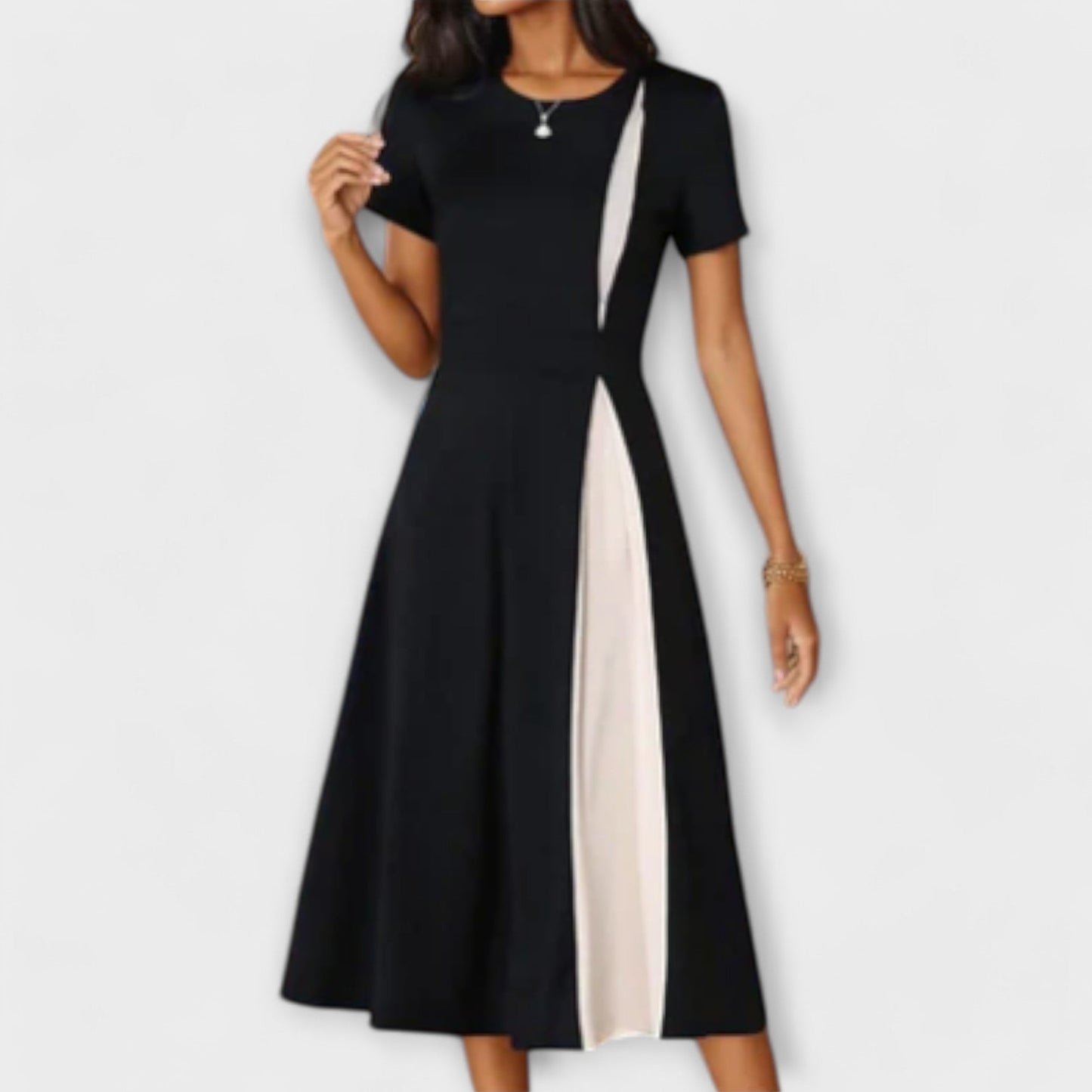 Anette™ – Elegant contrasting dress