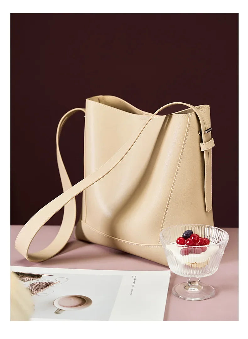 Tine™ - Elegant Sand Shoulder Bag