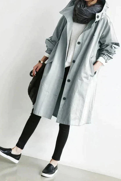 Ama™ - Elegant Water-Repellent Trench Coat