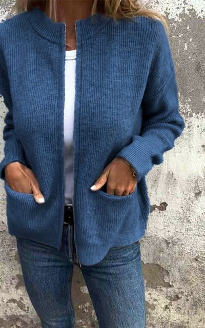 Geraldine™ – Winter zip-up cardigan