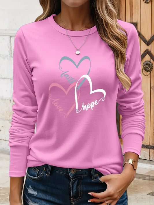 Hopeful Hearts Long-Sleeve Shirt | Together against breast cancer