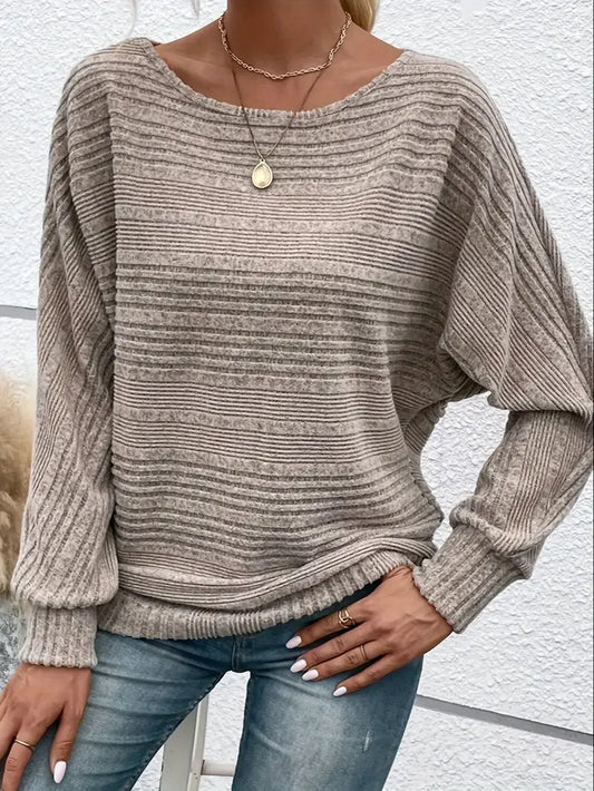 Arielle™ - Ribbed Batwing Sleeve Sweater