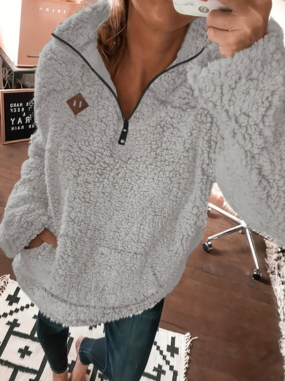 Nora™ - Zip-up Teddy Sweater