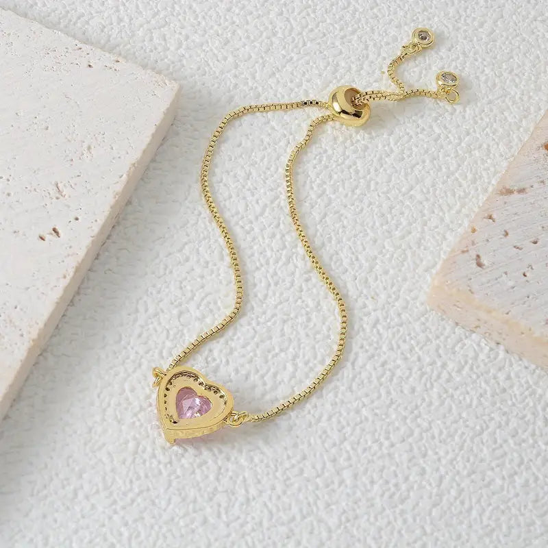 Golden Heart Bracelet | Together against Breast Cancer