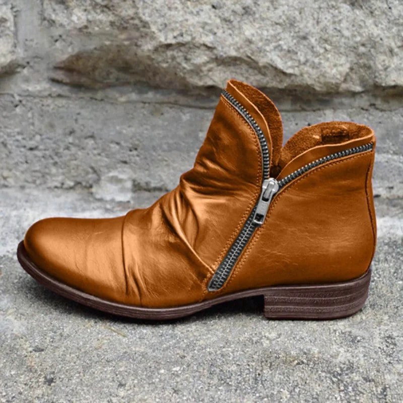 Lianella™ - Zippered Ankle Boots
