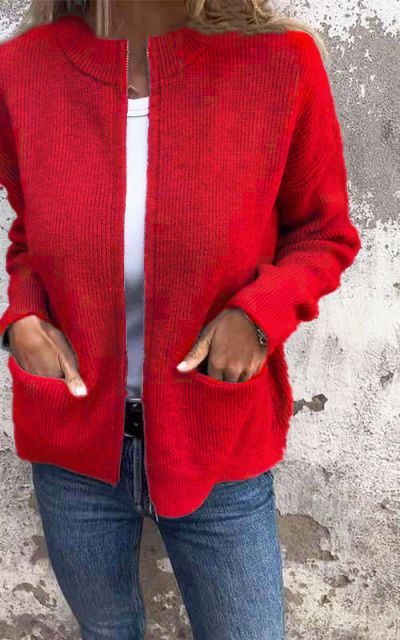 Geraldine™ – Winter zip-up cardigan