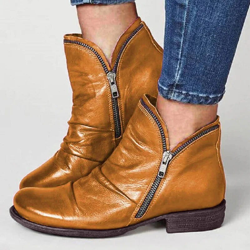 Lianella™ - Zippered Ankle Boots