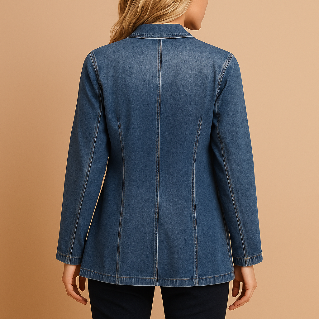 Odette™ - Fitted Denim Blazer