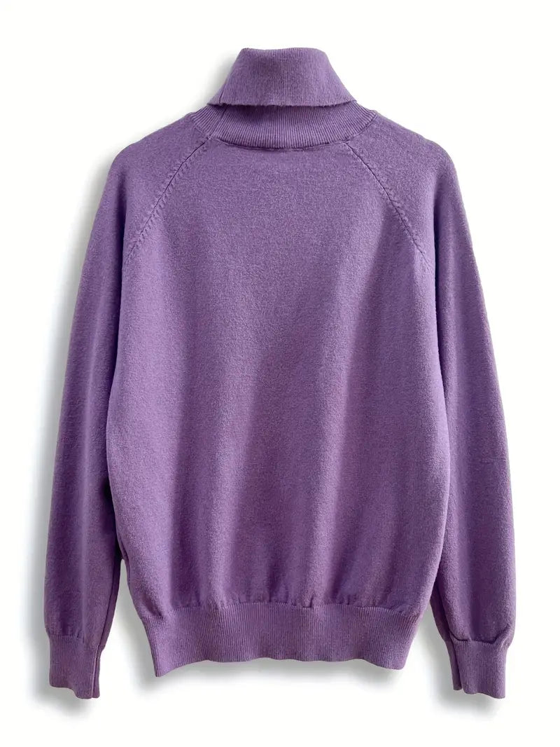 Talia™ - Solid Turtleneck Sweater