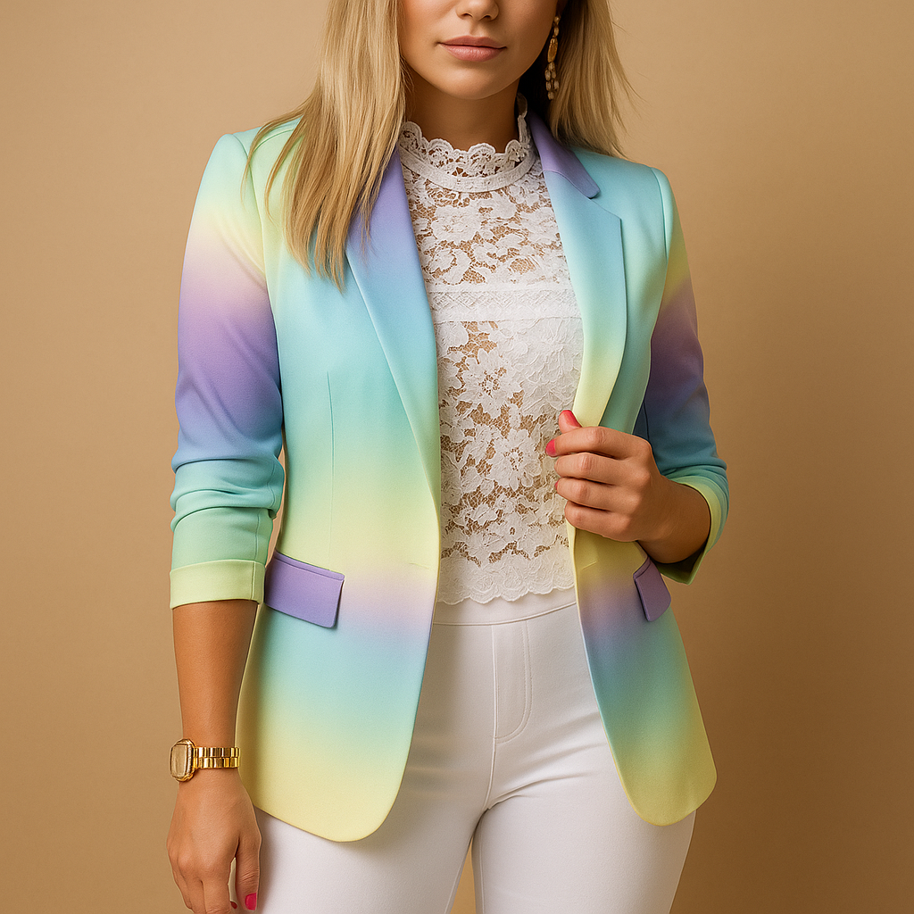 Clarisse™ - Houndstooth Fitted Blazer